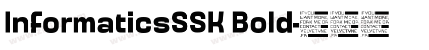 InformaticsSSK Bold字体转换